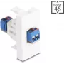 Delock Easy 45 modulis su gnybtų bloku, baltas (90912)