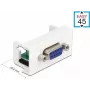 Delock Easy 45 modulinis adapteris 9 kontaktų D-Sub moteriškas baltas RAL 9003 81348