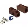 DeLOCK FAKRA F lizdas 25 mm (ilgas) crimp - Riešuto ruda, RAL 8011 89690