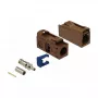 DeLOCK FAKRA F lizdas 25 mm (ilgas) crimp - Riešuto ruda, RAL 8011 89690