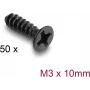 Delock ventiliatorių varžtų rinkinys M3 x 10 mm, 50 vnt., juodas 60986
