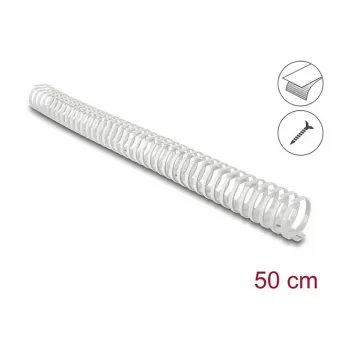 Delock Flexible Self-Adhesive Screwable Cable Duct 45 x 46 mm - 50 cm ilgio, pilka