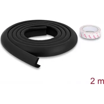 Delock apsauginė briaunų juosta iš putų 24 x 8 mm - ilgis 2 m, juoda (18485)
