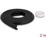 Delock apsauginė briaunų juosta iš putų 24 x 8 mm - ilgis 2 m, juoda (18485)
