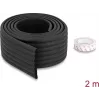 Delock putų apsauginė briaunų juosta su grioveliais 80 x 8 mm - 2 m ilgio, juoda 18487