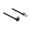 Delock GigE Kameros Kabelis RJ45 Kištukas 90° Kampuotas Su Varžtais į RJ45 Kištuką, Cat.6 S/FTP, 2m, Juodas