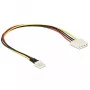 DeLOCK 85457 vidinis maitinimo adapterio kabelis 4-pin Molex (moteriškas) į 4-pin Mini-Molex (vyriškas), 5/12V, 30cm