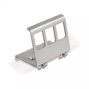 Delock Keystone metalinis laikiklis 3 portų DIN bėgiui (88139)