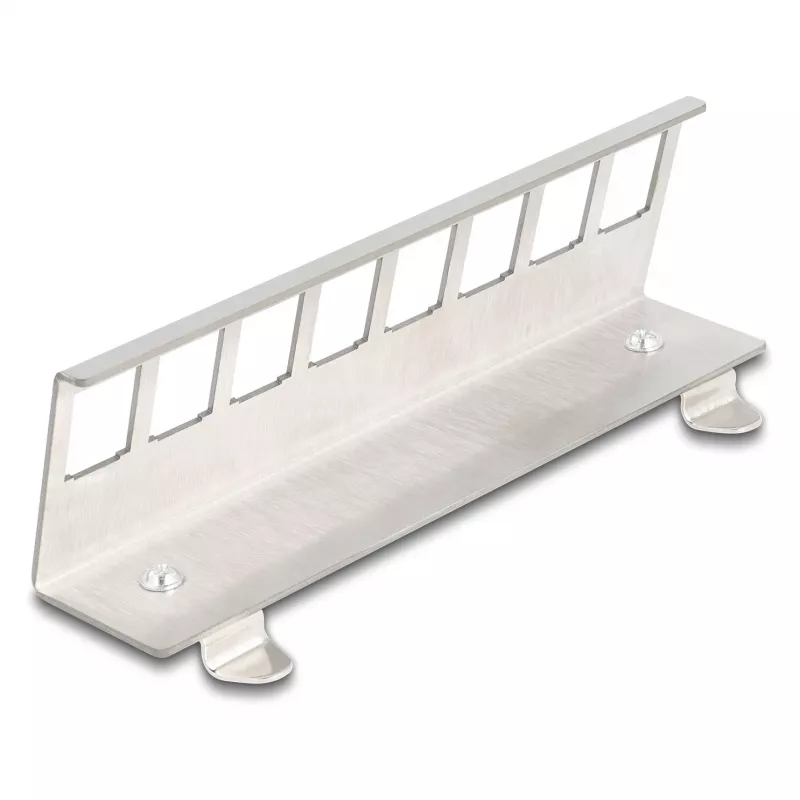 Delock keystone modulių laikiklis 8 vietų metalinis DIN bėgiui (90657)