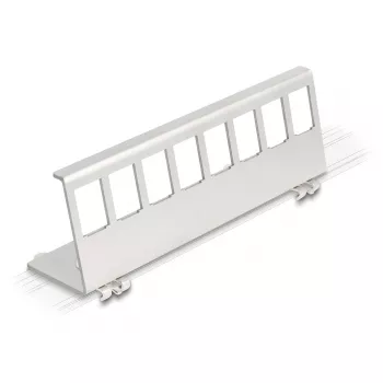 Delock keystone modulių laikiklis 8 vietų metalinis DIN bėgiui (90657)