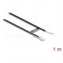Delock M4 NTC termistoriaus temperatūros jutiklio laidas su 2 atvirais galais, 10 kOhm, B25/85 3977K, 1 m, PVC, juodas