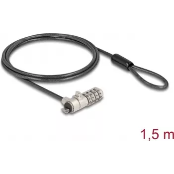 DELOCK Navilock nešiojamojo kompiuterio užraktas su deriniu HP Nano lizdui - anglinio plieno kabelis (20967)
