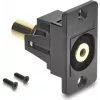 Delock 91207 panelinis 3,5 mm 3 kontaktų stereo lizdų sujungėjas, moteriškas-moteriškas, auksuotu paviršiumi, juodas