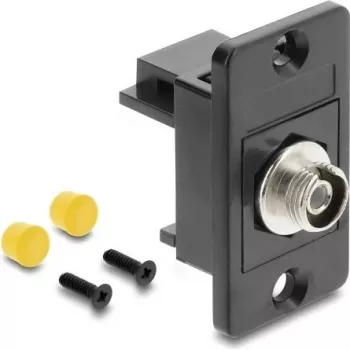 DELOCK FC Simplex panelinis adapteris, metalinis korpusas, keraminė įvorė, juodas (91189)