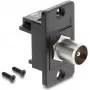 DELOCK 91204 skydelio tvirtinimo adapteris IEC C14 kištukas – F tipo lizdas, juodas