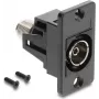 DELOCK skydelio montavimo IEC C14 į F-Type moterišką adapterį, juodas 91195