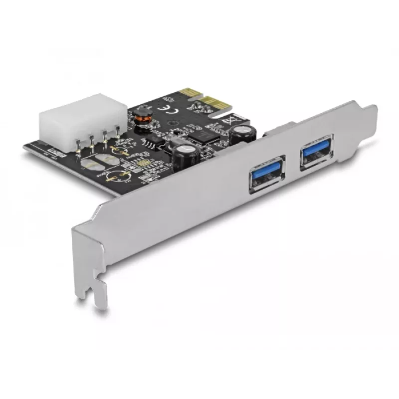 Delock PCI Express x1 kortelė su 2 x USB 3.2 Gen 1 Type-A, Low-Profile