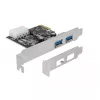 Delock PCI Express x1 kortelė su 2 x USB 3.2 Gen 1 Type-A, Low-Profile