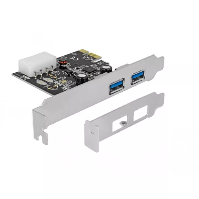 Delock PCI Express x1 kortelė su 2 x USB 3.2 Gen 1 Type-A, Low-Profile