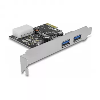 Delock PCI Express x1 kortelė su 2 x USB 3.2 Gen 1 Type-A, Low-Profile