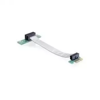 Delock PCI Express x1 – x1 prailginimo plokštė su lanksčiu kabeliu, 13 cm, kairės orientacijos