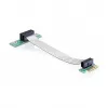 Delock PCI Express x1 – x1 prailginimo plokštė su lanksčiu kabeliu, 13 cm, kairės orientacijos