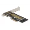 Delock PCI Express x4 plokštė 1 x vidiniam NVMe M.2 Key M 80 mm - žemo profilio formatas 90047
