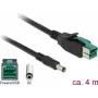 Delock Powered USB kabelis - USB PlusPower (12V) male į DC 2,1/5,5 mm male - 12V - 4 m - juodas