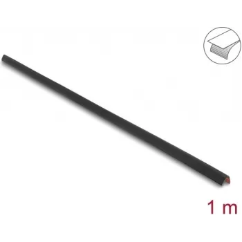 Delock PVC lipni briaunų apsauginė profilinė juosta 25 x 25 mm, 1 m, juoda 18490