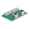 Delock RJ45 2 x moteriški lizdai į 2 x gnybtų bloką su mygtuku DIN bėgiui, kampuotas (66995)