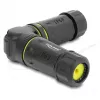 Delock RJ45 lizdas į RJ45 lizdą Cat.6 jungtis su M23 x 1.5 mm sriegiu, 90° kampu, IP68 atspari dulkėms ir vandeniui, juoda
