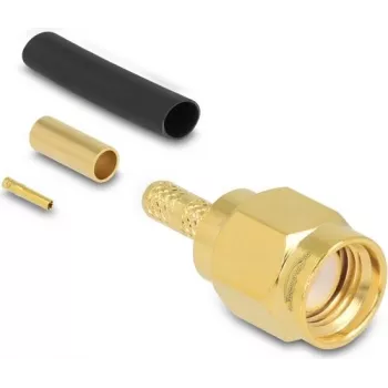 Delock RP-SMA crimp plug for RG-174/RG-316/RG-188, auksuoti kontaktai, 50 Ohm 91788