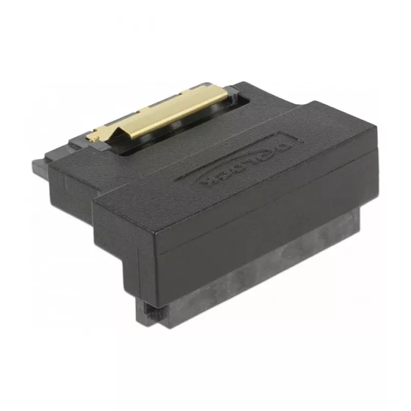 Delock SATA 22 kontaktų adapteris su fiksatoriumi – lenktas žemyn