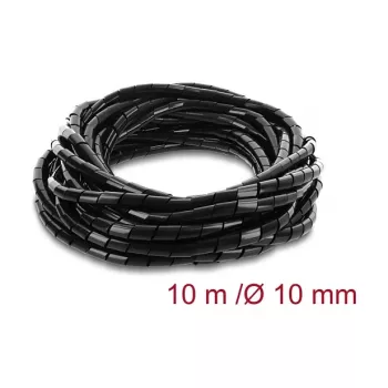 Delock Spiralinis kabelių apvyniojimas 10 mm skersmuo 10 m juoda | ITwork.lt