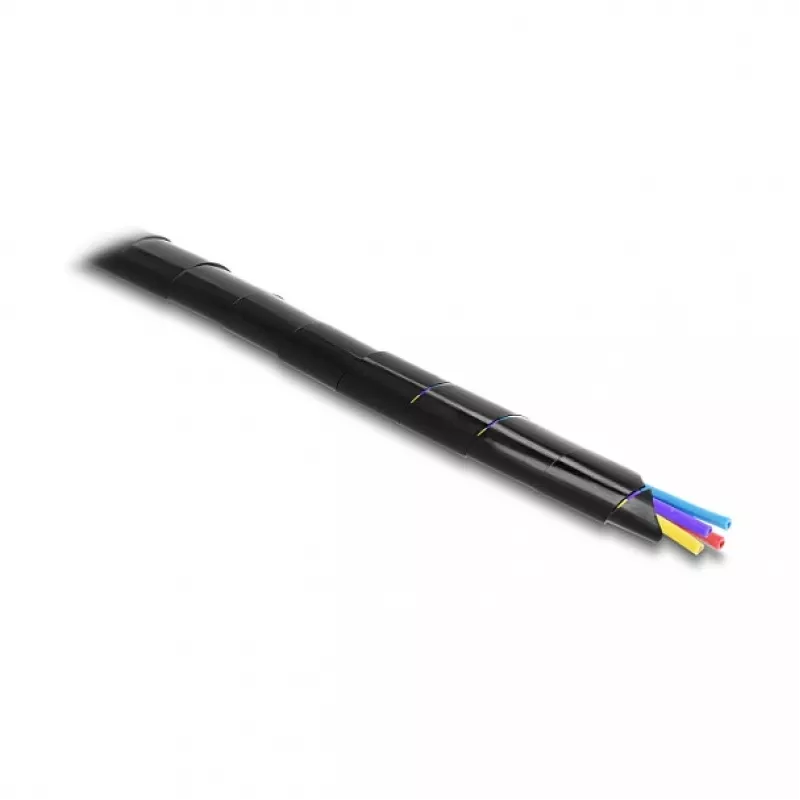 Delock Spiralinis kabelių apvyniojimas 15 mm skersmens 10 m juodos spalvos