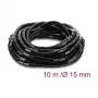Delock Spiralinis kabelių apvyniojimas 15 mm skersmens 10 m juodos spalvos