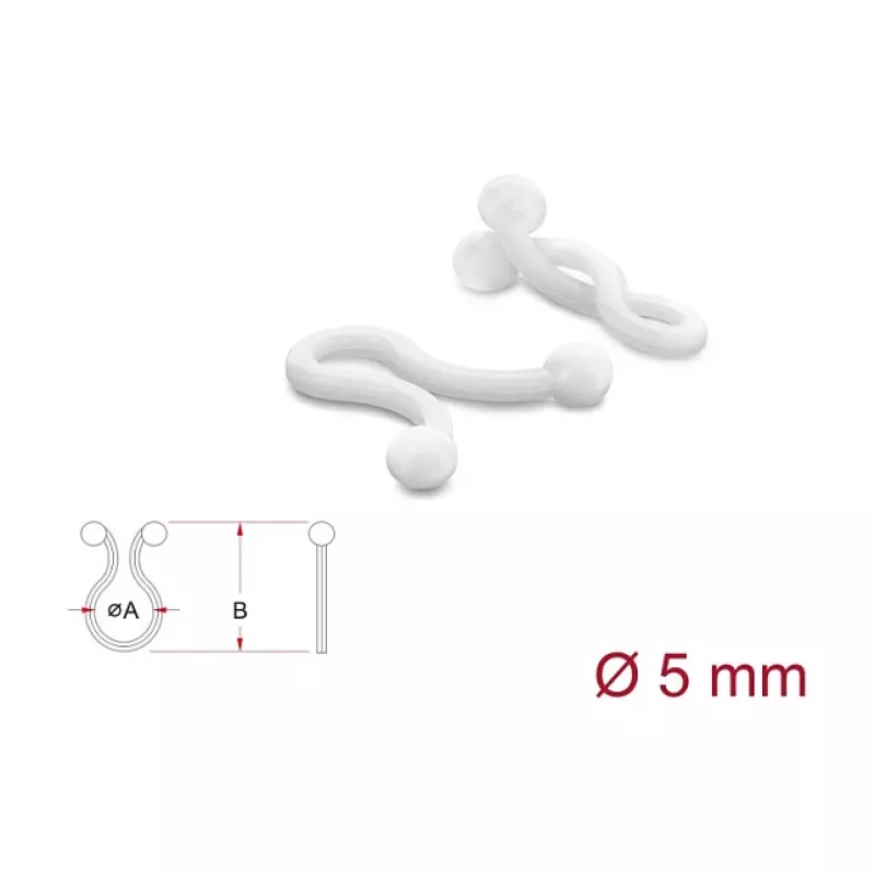 Delock Spiralinis kabelių vyniojimas 5 mm skaidrus, 100 vnt.