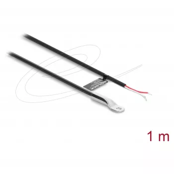 Delock Temperatūros jutiklio laidas M4 NTC 10 kOhm B25/50 3950K 1 m PVC juodas