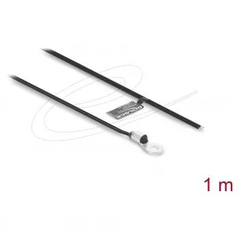 Delock temperatūros jutiklio kabelis su M4 sriegiu, atvirais galais, FEP izoliacija, B25/50 3950K, 1 m