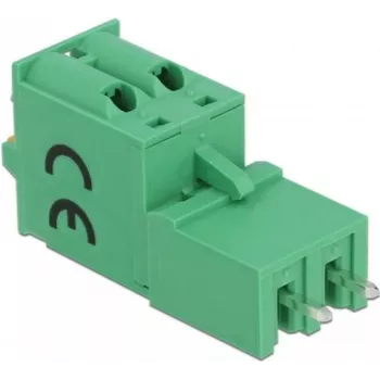 Delock 66500 gnybtų blokų rinkinys PCB plokštėms, 2 kontaktų, 5,08 mm žingsnis, vertikalus