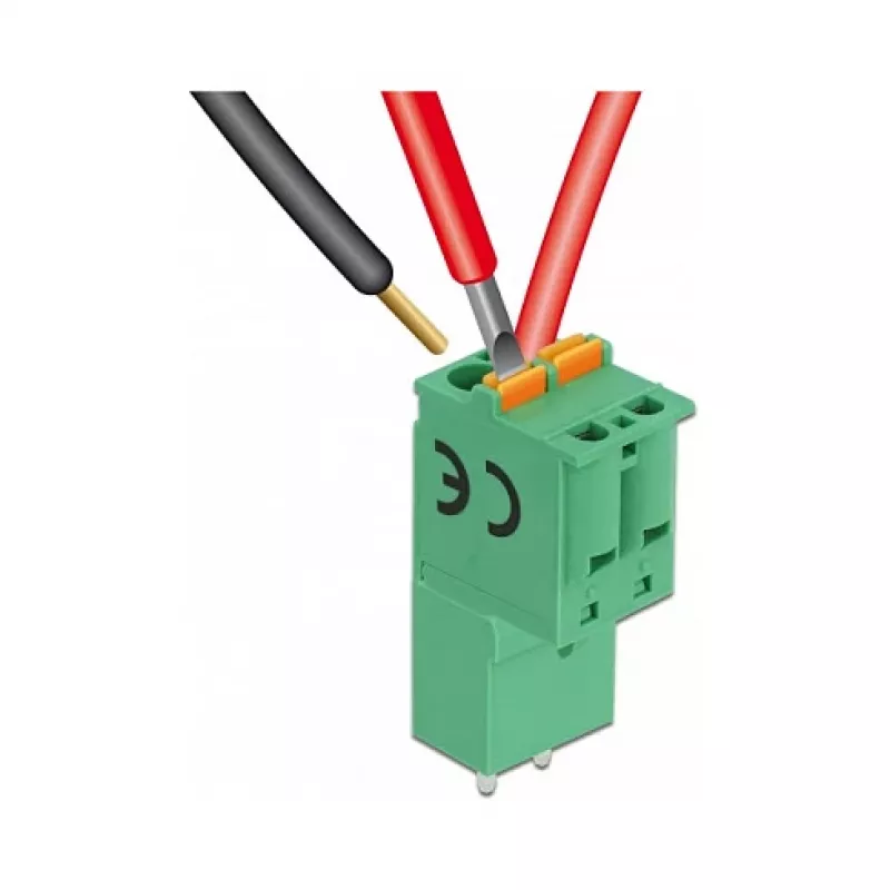 Delock 66500 gnybtų blokų rinkinys PCB plokštėms, 2 kontaktų, 5,08 mm žingsnis, vertikalus