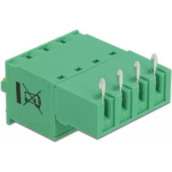 Delock gnybtų blokų rinkinys PCB plokštei, 4 kontaktų, 5,08 mm žingsnio, horizontalus, 66506