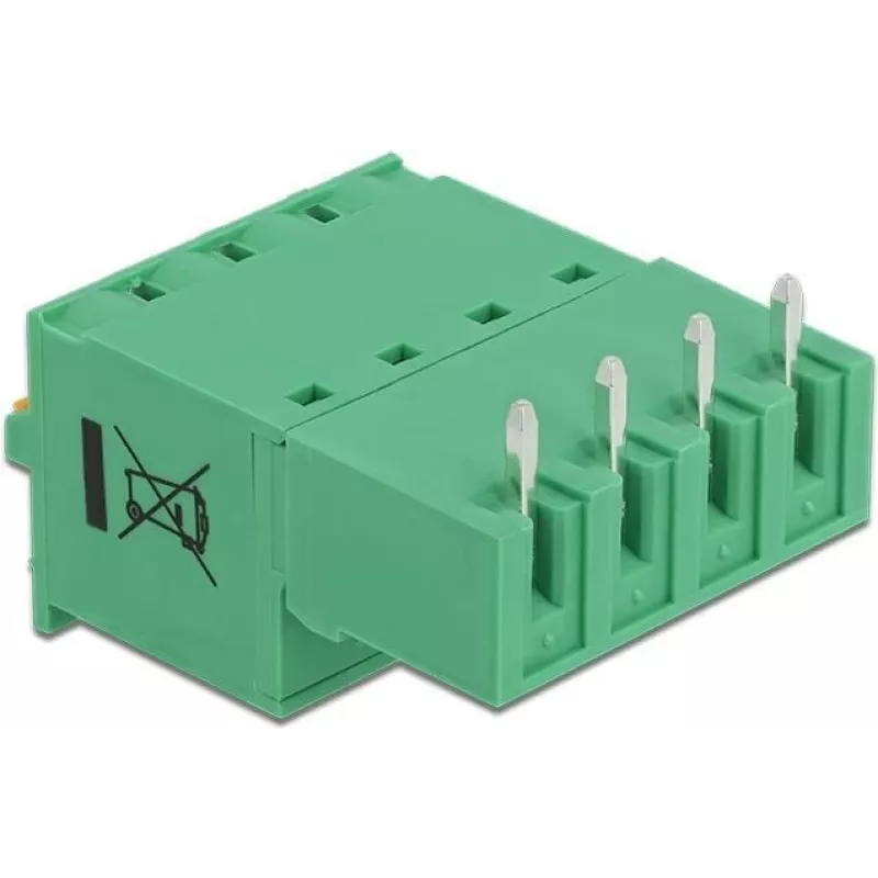 Delock gnybtų blokų rinkinys PCB plokštei, 4 kontaktų, 5,08 mm žingsnio, horizontalus, 66506