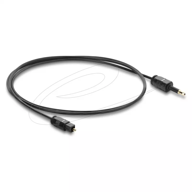 Delock TOSLINK laidas Mini TOSLINK 3,5 mm kištukas – TOSLINK kištukas, Ø 2,2 mm, 1 m, juodas