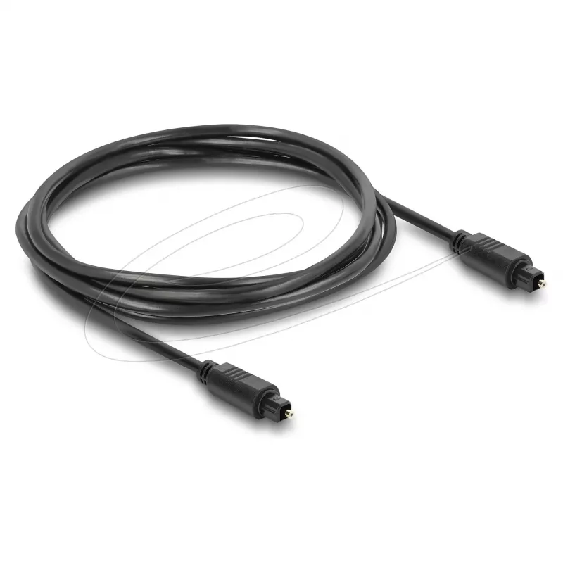 Delock TOSLINK laidas, kištukas į kištuką, 4 mm skersmens, 1,5 m, juodas