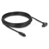 Delock TOSLINK optinis garso kabelis 5m, 90° kampu lenktas į tiesų, 4mm, juodas