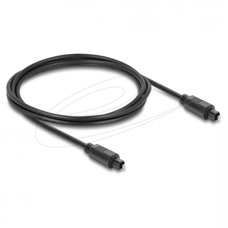 Delock TOSLINK optinis garso laidas, vyras į vyrą, 4 mm, 2 m, juodas