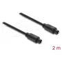Delock TOSLINK optinis garso laidas, vyras į vyrą, 4 mm, 2 m, juodas