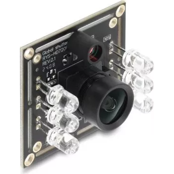 Delock USB 2.0 kamera su globaliniu užraktu, juoda/balta, 0,92 MP, 65°, 6 IR LED, fiksuotas fokusas 96412