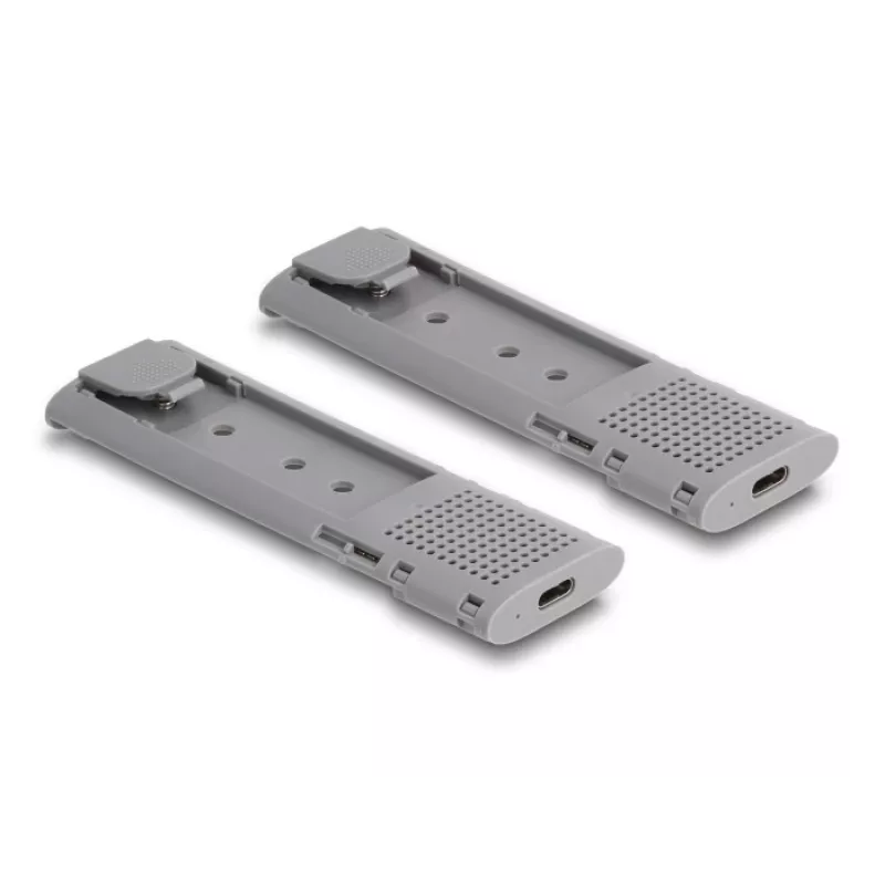 Delock USB Type-C dvigubas kombinuotas M.2 NVMe PCIe arba SATA SSD dėklas - be įrankių